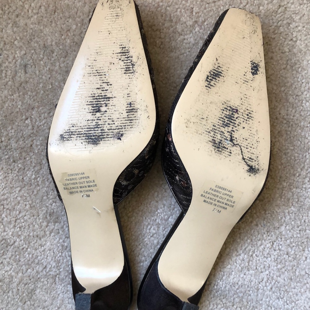 Coldwater Creek Brown sequined heels - Picture 5 of 5